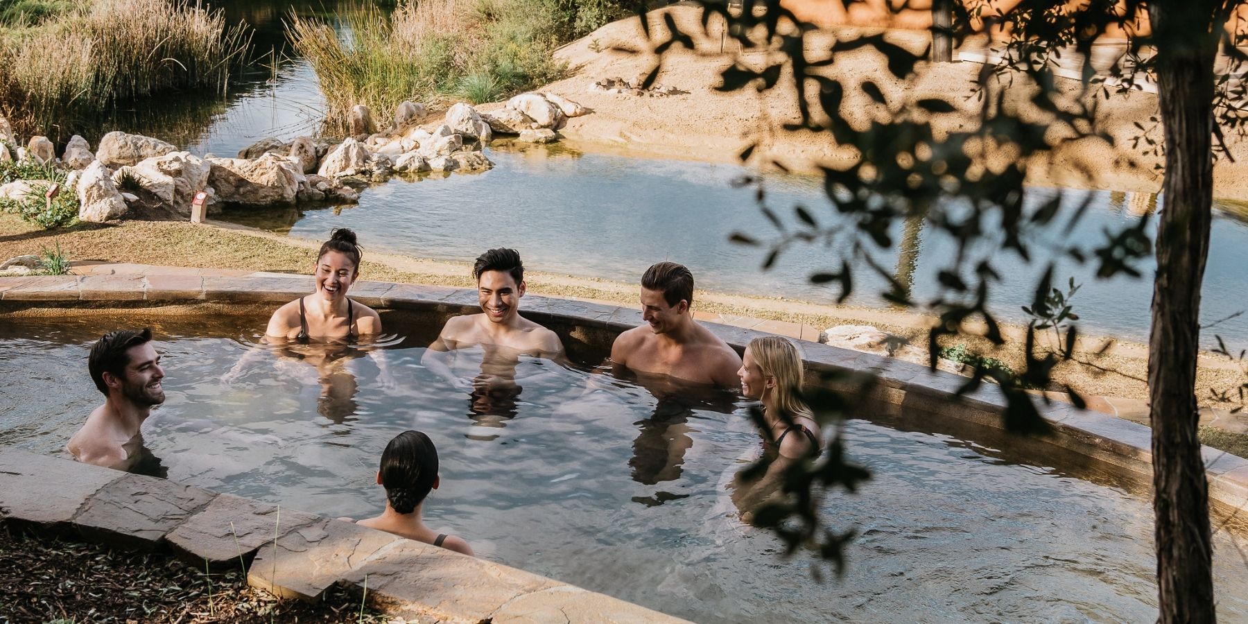 Bathing at Peninsula Hot Springs Mornington Peninsula 