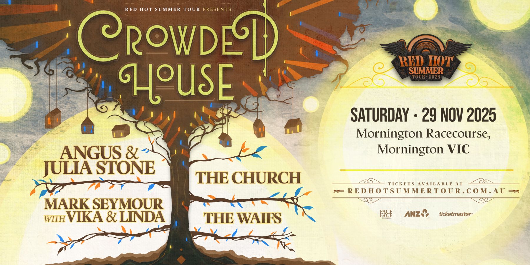 Red Hot Summer Tour 2025 Headline Crowded House Live Music Mornington 